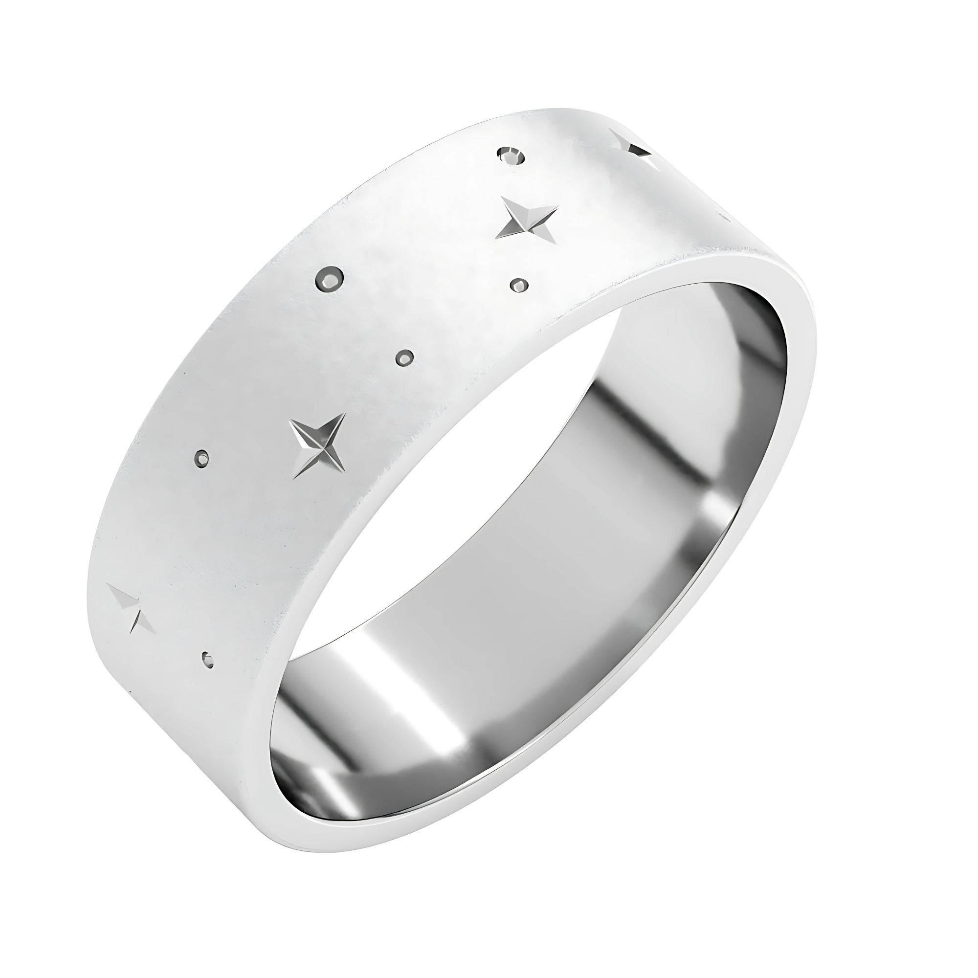 Star Band Sterling Silver