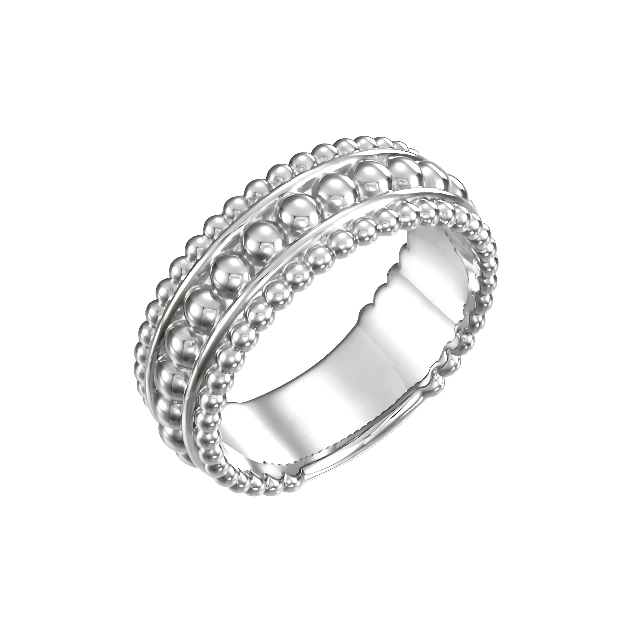 Beaded Ring Sterling Silver