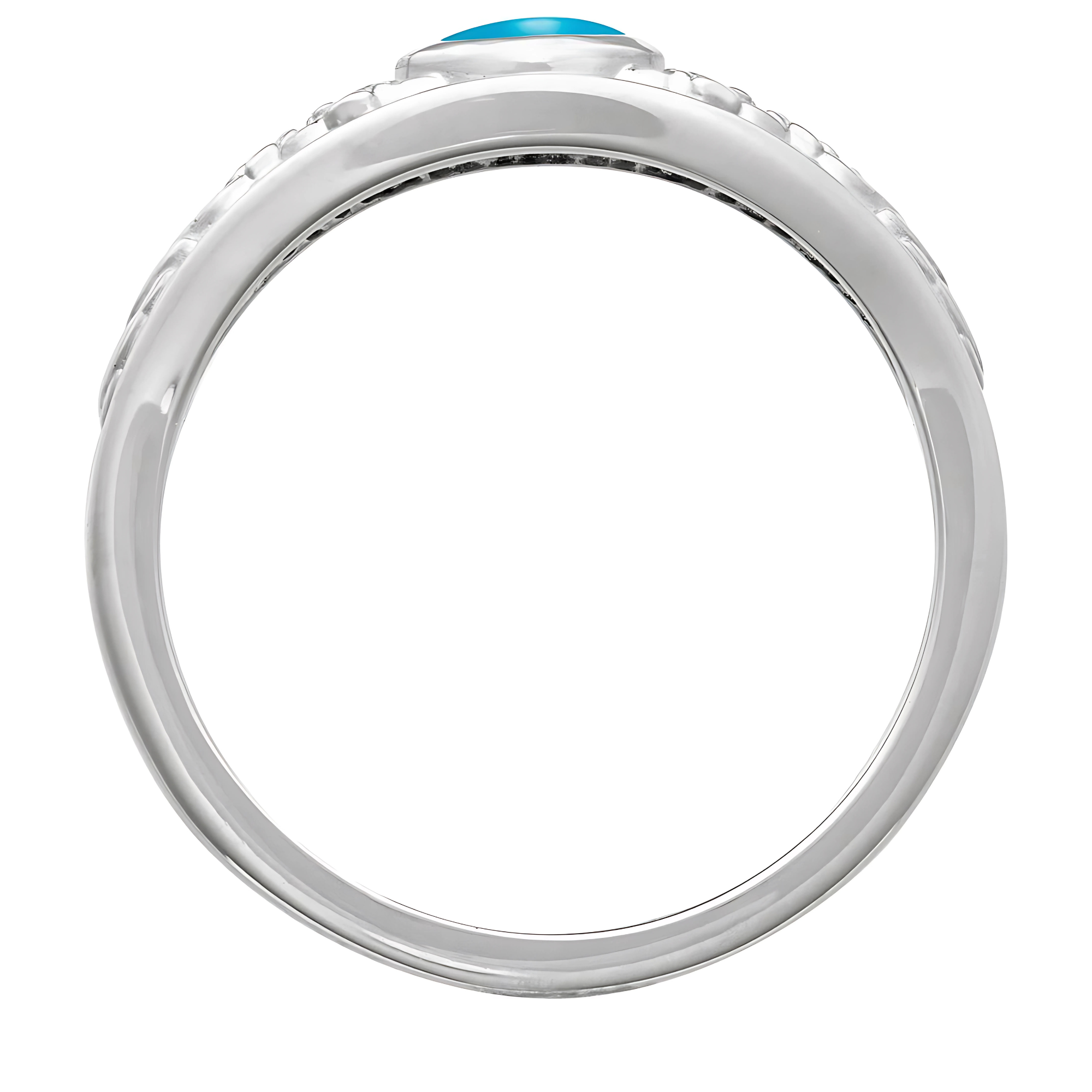 Floral Turquoise Sterling Silver Ring