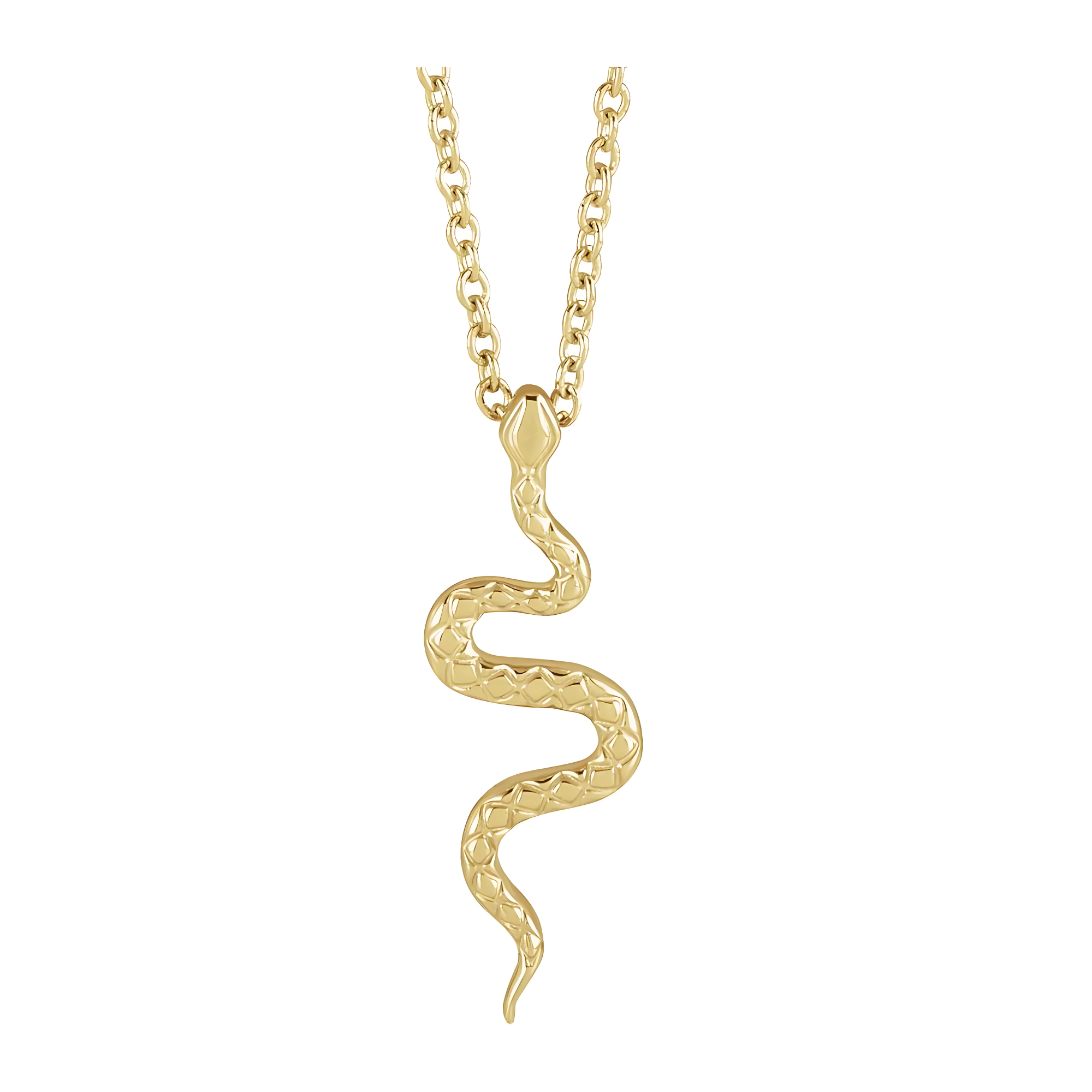 Snake Necklace 14k Gold