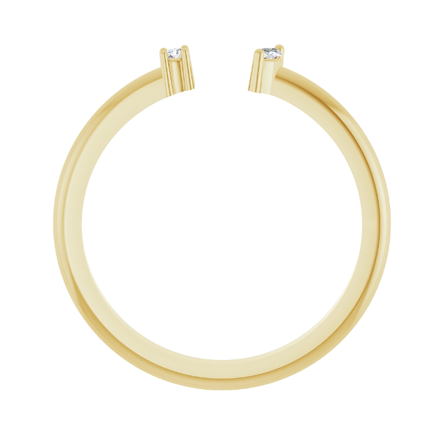 Negative Space Diamond Ring 14k Gold