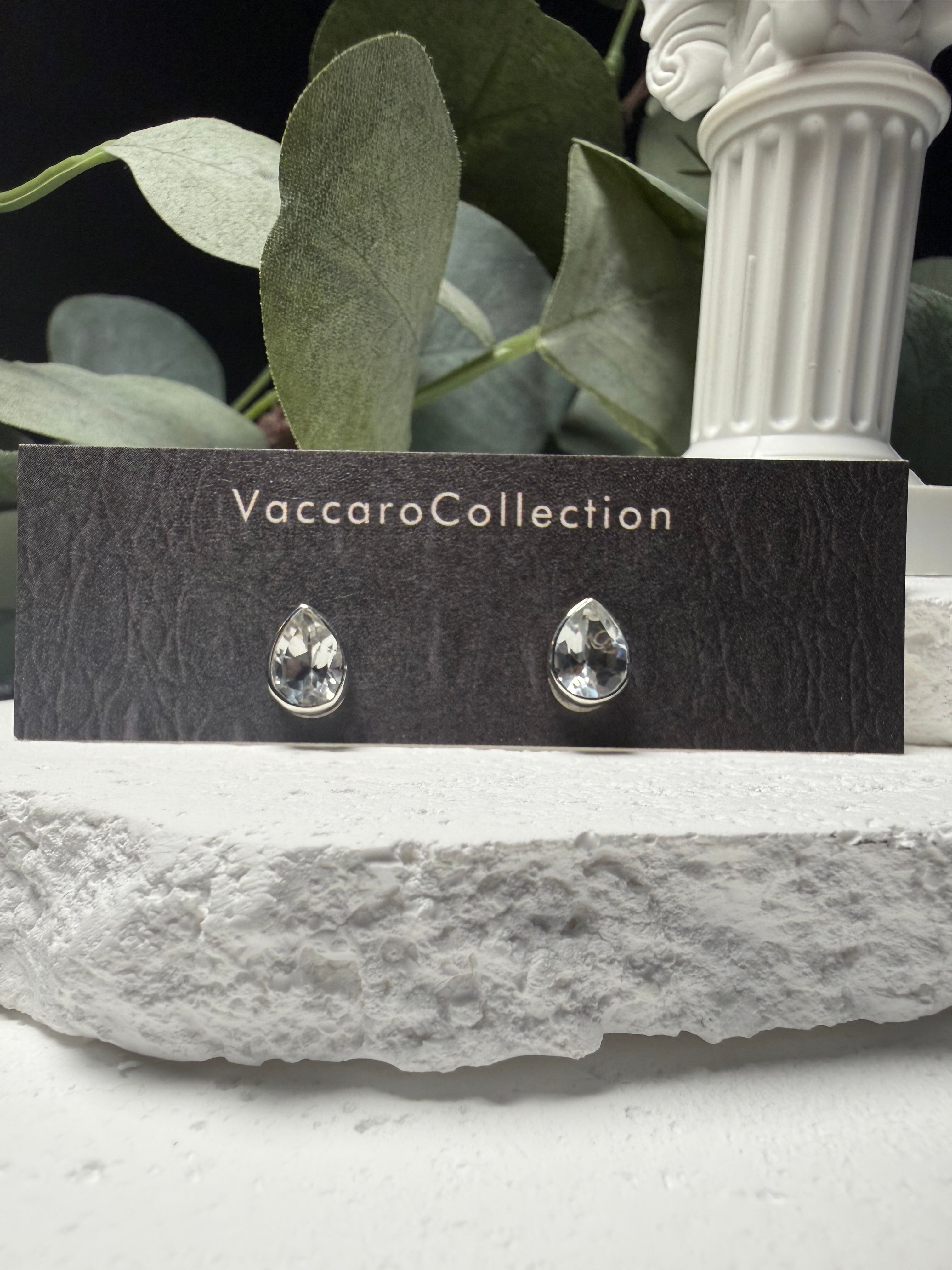 Timeless Sparkle, Sterling Silver White Topaz Stud Earrings