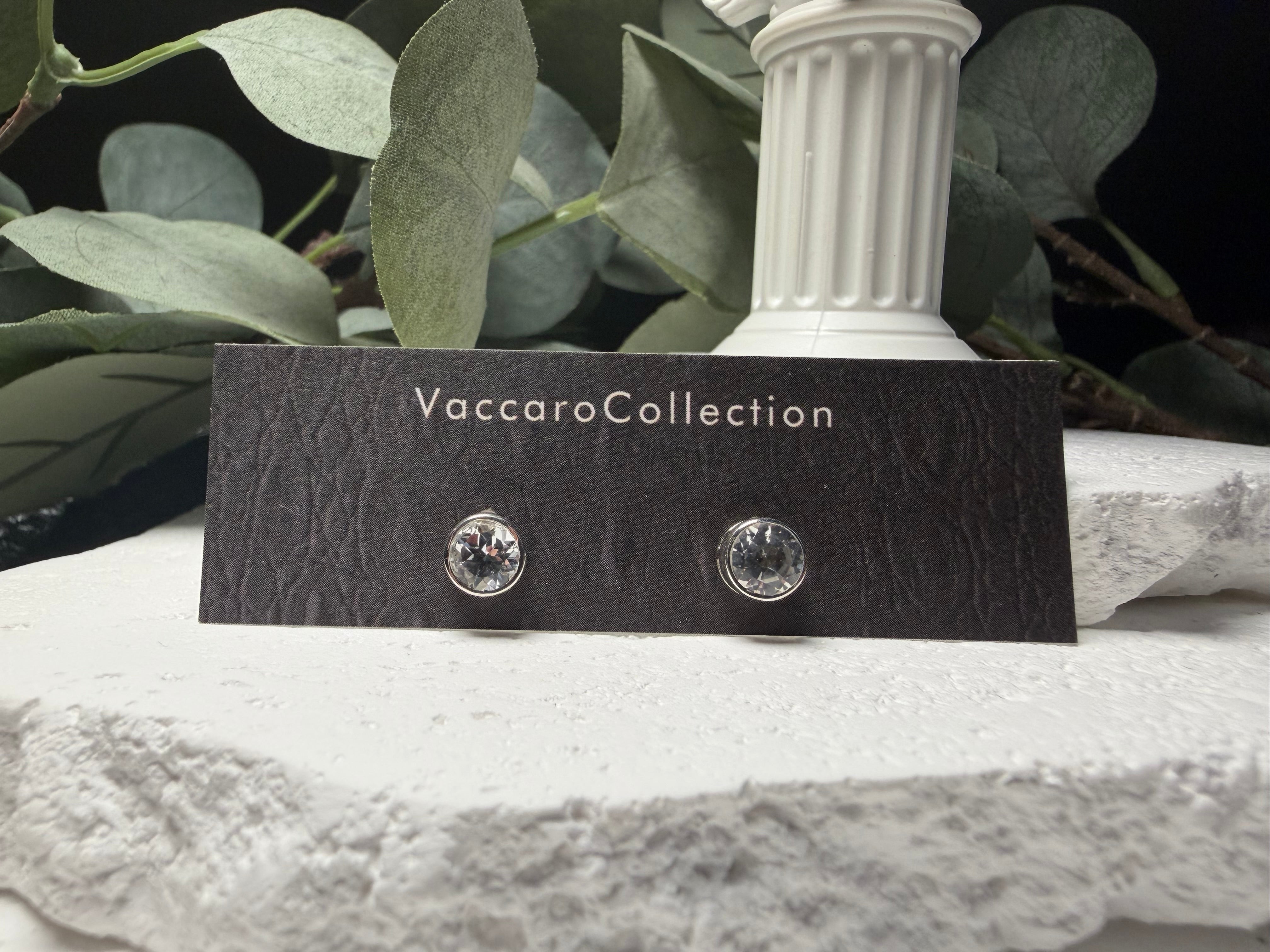 Classic Sparkle, Sterling Silver Round White Topaz Studs