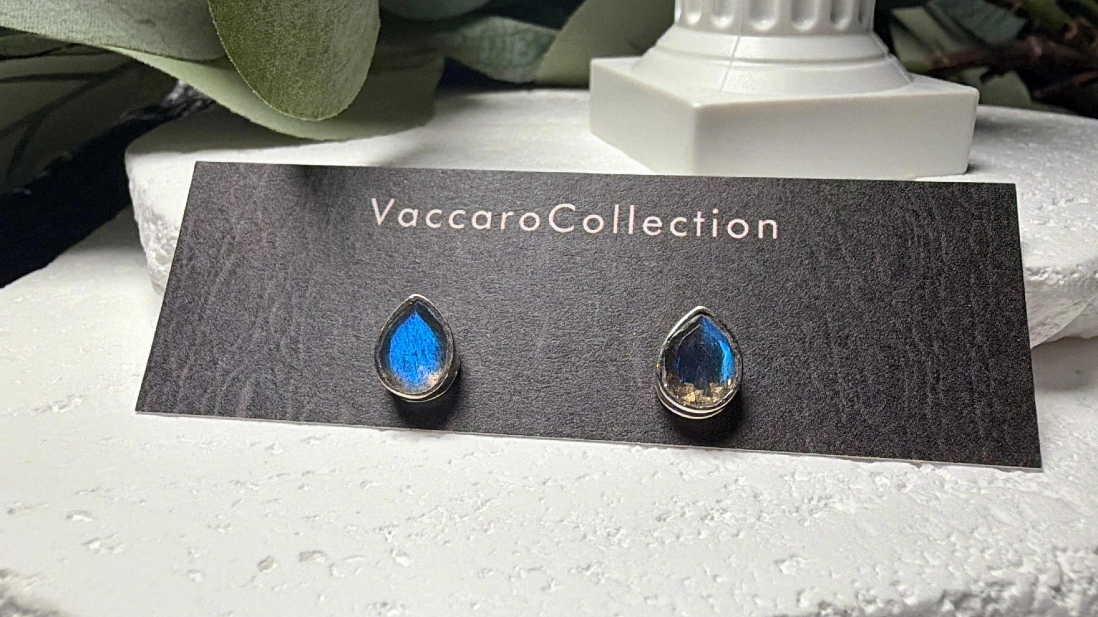 Electric Blue Flash, Sterling Silver Labradorite Teardrop Studs