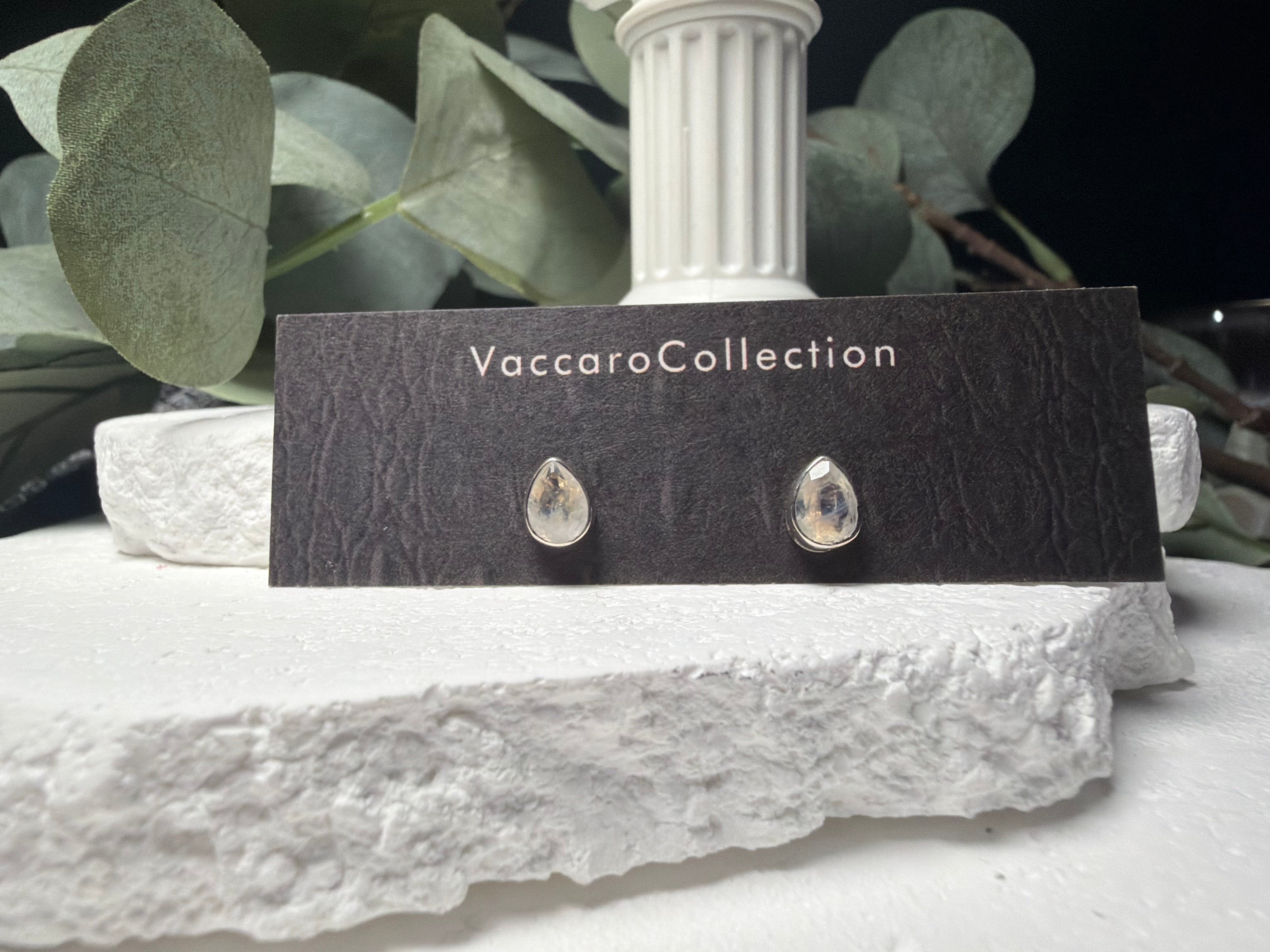 Soft Glow, Sterling Silver Moonstone Teardrop Studs
