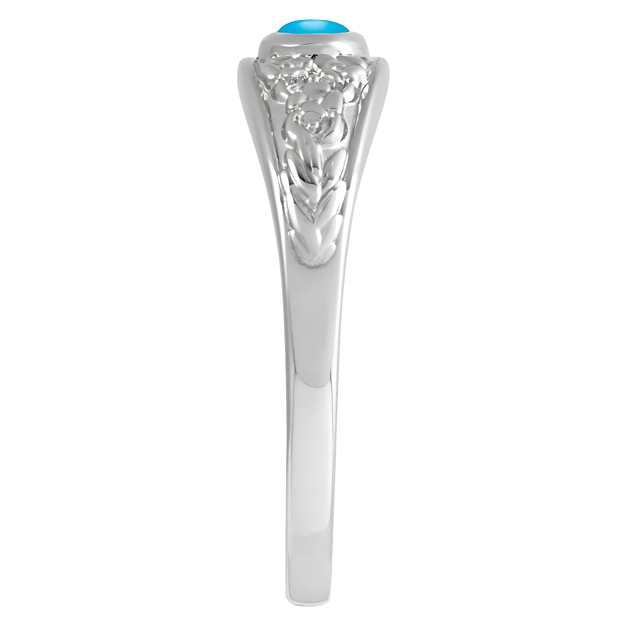 Floral Turquoise Sterling Silver Ring