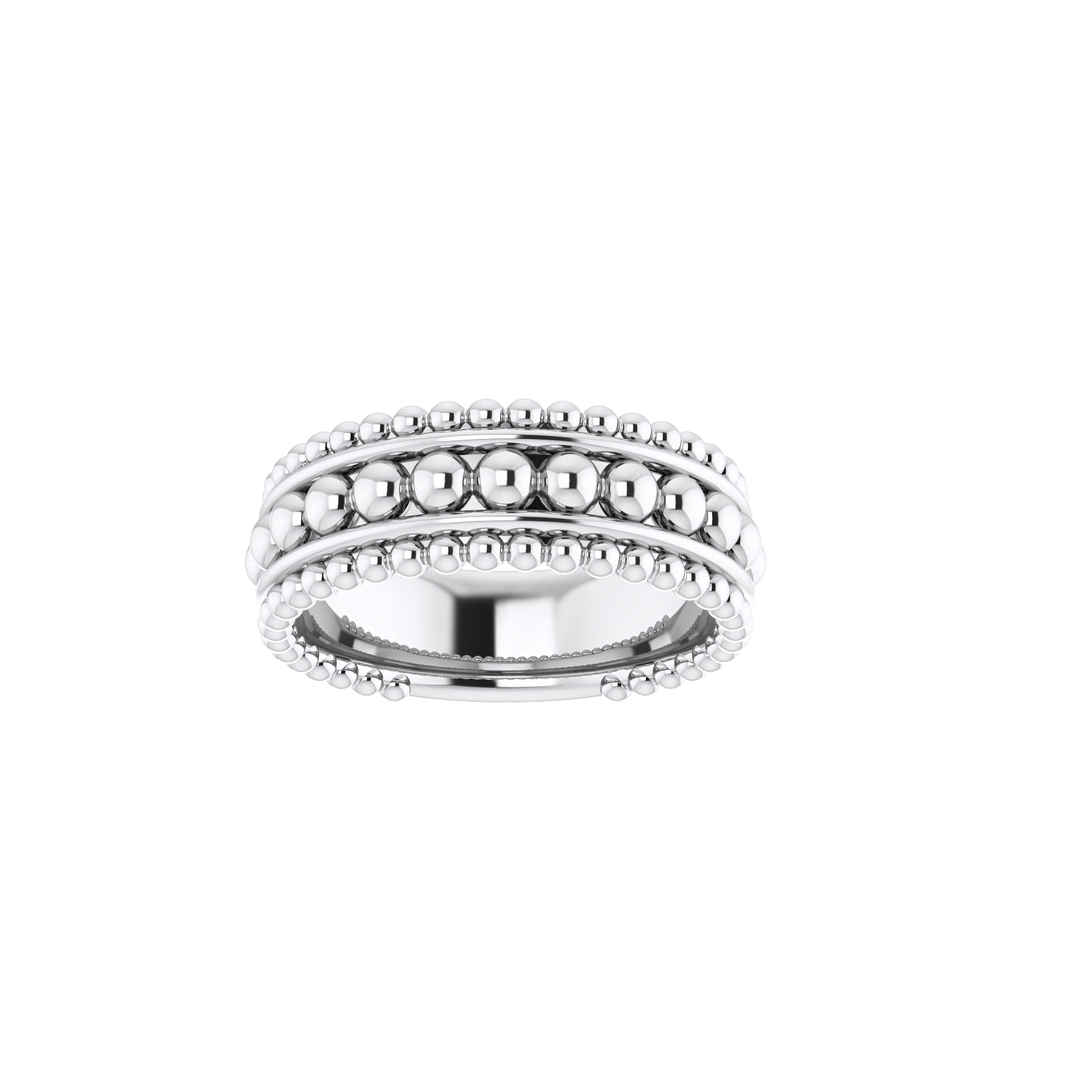 Beaded Ring Sterling Silver