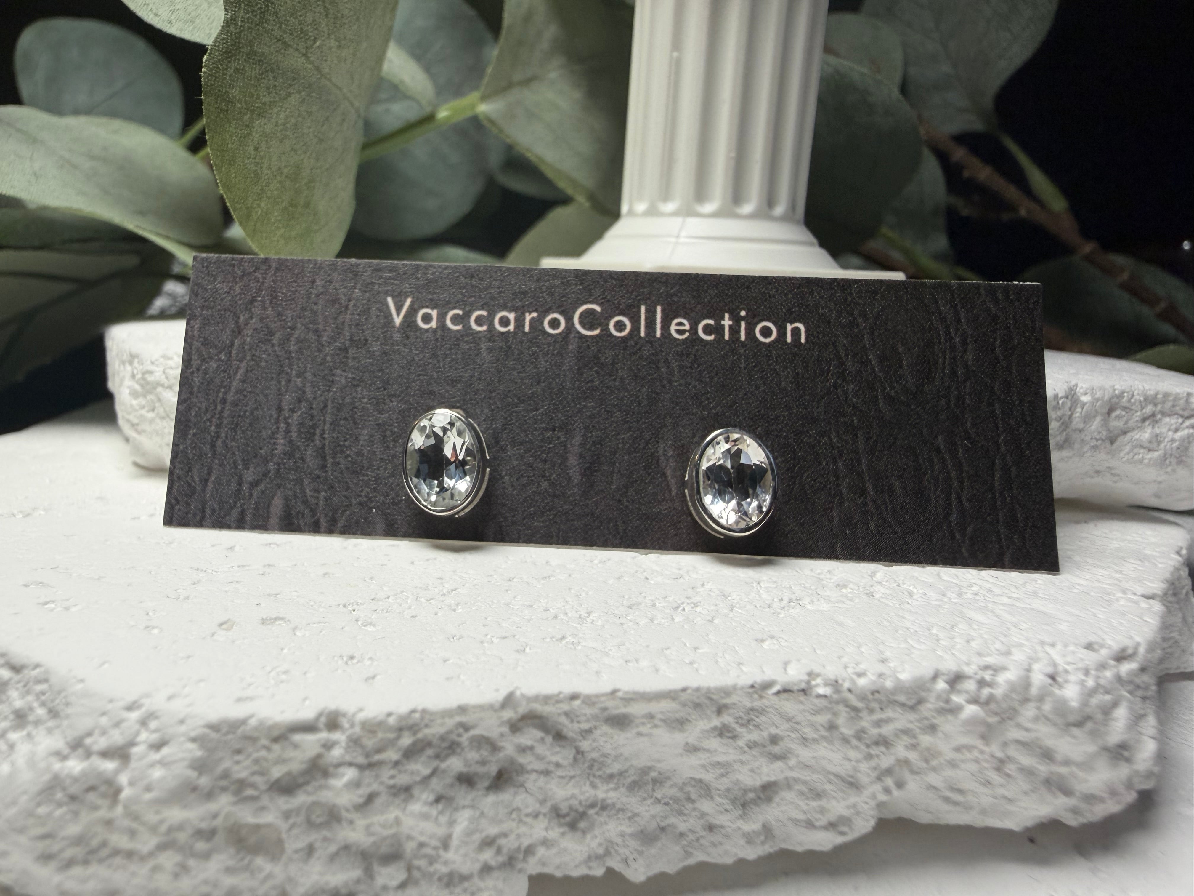 Bold Brilliance, Sterling Silver Oval White Topaz Studs