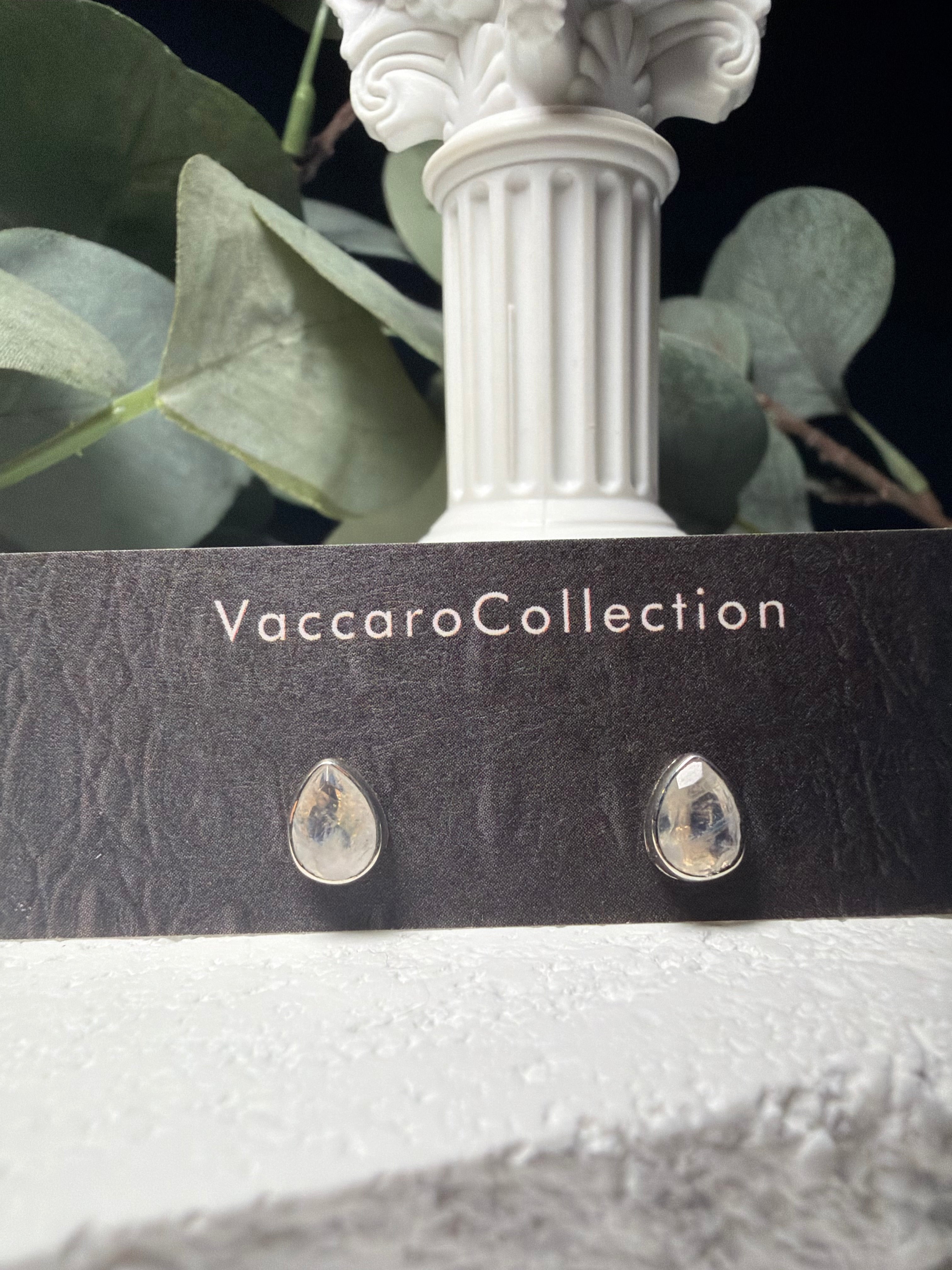 Soft Glow, Sterling Silver Moonstone Teardrop Studs